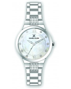 Montre Daniel Klein Femme bracelet acier argenté fond argent