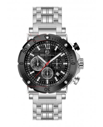 Montre Sergio Tacchini homme bracelet métal argenté Montre Sergio Tacchini homme bracelet métal argenté