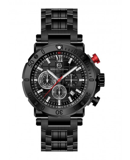 Montre Sergio Tacchini homme bracelet métal noir Montre Sergio Tacchini homme bracelet métal noir