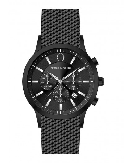 Montre Sergio Tacchini homme bracelet métal noirnoir Montre Sergio Tacchini homme bracelet métal noirnoir