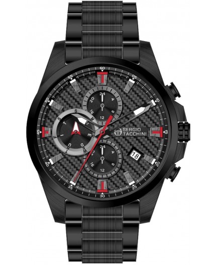 Montre Sergio Tacchini homme bracelet métal noir Montre Sergio Tacchini homme bracelet métal noir