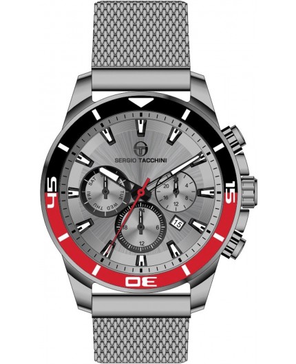 Montre Sergio Tacchini homme bracelet métal argenté Montre Sergio Tacchini homme bracelet métal argenté