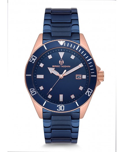 Montre Sergio Tacchini homme bracelet cuir bleu Montre Sergio Tacchini homme bracelet cuir bleu
