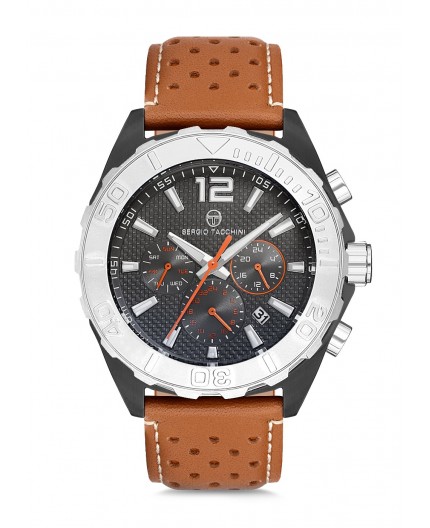 Montre Sergio Tacchini homme bracelet cuir marron Montre Sergio Tacchini homme bracelet cuir marron