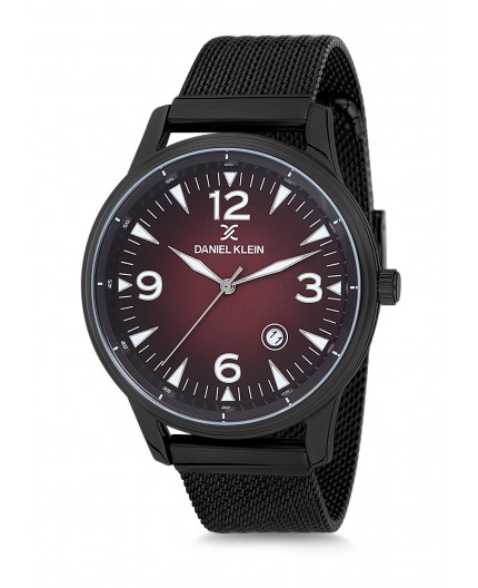 Montre Daniel Klein Homme bracelet milanais noir fond noir Montre Daniel Klein Homme bracelet milanais noir fond noir