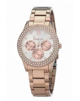 Montre Freelook femme bracelet acier rosé