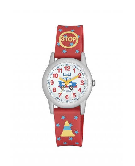 Montre Q&Q Enfant bracelet résine rouge