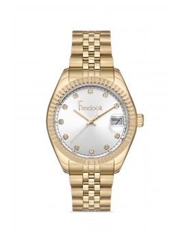 Montre femme bracelet doré dateur