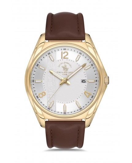 Montre beverly hills online polo club cuir marron