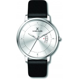 MONTRE DANIEL KLEIN HOMME CUIR Montre plate pour homme avec dateur Daniel Klein diamètre 4 cm, garantie 2 ans.Modèle en bracelet cuir véritable.