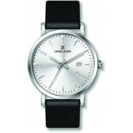 MONTRE DANIEL KLEIN HOMME CUIR Montre plate pour homme avec dateur Daniel Klein diamètre 4 cm, garantie 2 ans.Modèle en bracelet cuir véritable.