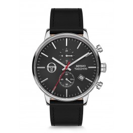 MONTRE SERGIO TACCHINI HOMME CUIR NOIR FOND NOIR SERGIO TACCHINI CUIR NOIR FOND NOIR